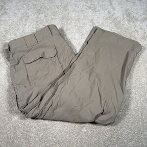 Duluth Flex Dry On The Fly Pants Mens 48 X 30 (FITS 48 X 26) Khaki READ Hemmed
